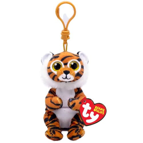 Clawdia Tiger – Beanie Bellies – Key Clip - Cozy Plush Pick