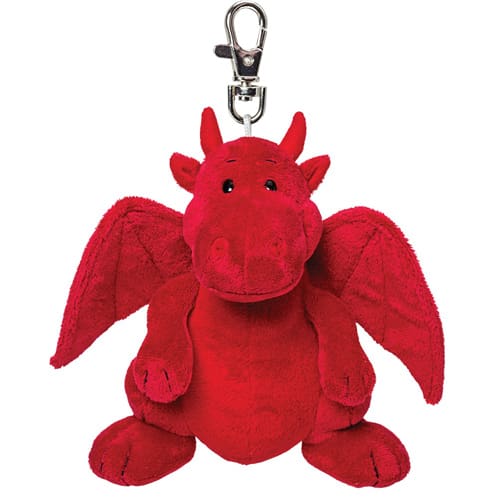 Sitting Red Dragon Keyring - Cozy Bedtime Buddy