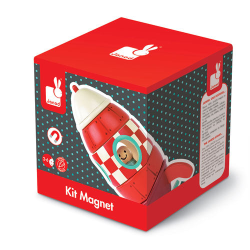 Magnetic Wooden Stacking Rocket - Hands On Learning